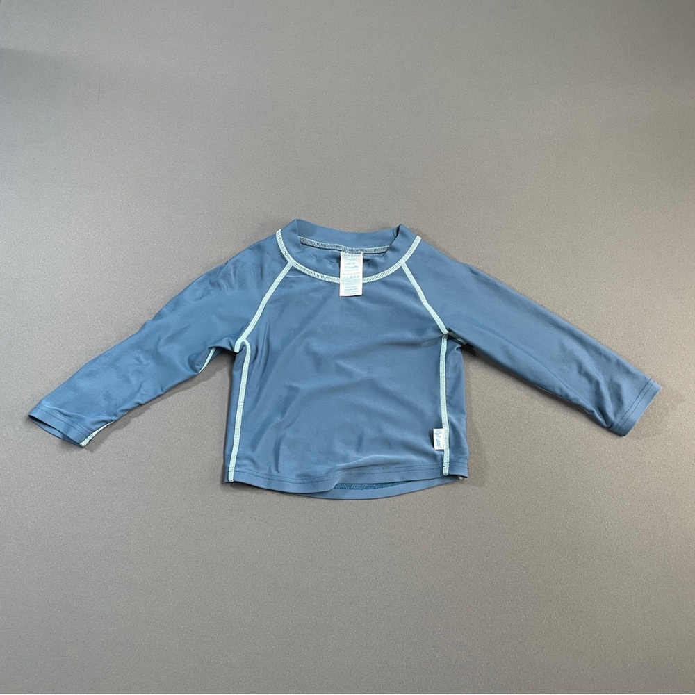 i play. Kids Long Sleeve Swim Rashguard - Blue